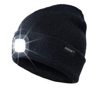 COTOP Bonnet Lumineux LED, Bonnet d'hiver Tricoté, Éclairage Frontale Mains Libres pour Course à Pied, Randonnée, Camping, Activités Nocturnes - Cadeau pour Hommes Femmes