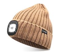 COTOP Bonnet Lumineux LED, Bonnet d'hiver Tricoté, Éclairage Frontale Mains Libres pour Course à Pied, Randonnée, Camping, Activités Nocturnes - Cadeau pour Hommes Femmes