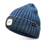 COTOP Bonnet Lumineux LED, Bonnet d'hiver Tricoté, Éclairage Frontale Mains Libres pour Course à Pied, Randonnée, Camping, Activités Nocturnes - Cadeau pour Hommes Femmes