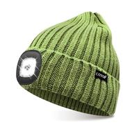 COTOP Bonnet Lumineux LED, Bonnet d'hiver Tricoté, Éclairage Frontale Mains Libres pour Course à Pied, Randonnée, Camping, Activités Nocturnes - Cadeau pour Hommes Femmes