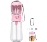 COTOP Bouteille d'eau pour Chien et Récipient Alimentaire,Portable 550ml Bouteille Chien avec 100ml Bouteille de Nourriture,Bouteille de Voyage Promener Le Chien Distributeur d'eau pour Chiots