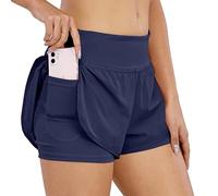 COTOP Short de Course pour Femmes,2 en 1 Short de Sport pour Femmes avec Poche,Taille Haute Short à séchage Rapide pour Fitness,Jogging,entraînement