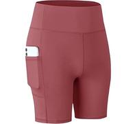 COTOP Short de Sport pour Femmes, Short de Yoga Taille Haute avec 2 Poches Latérales, Leggings Courts pour Femmes pour Yoga Course à Pied Fitness Vélo