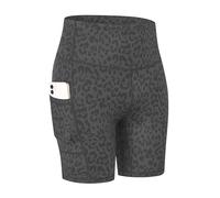 COTOP Short de Sport pour Femmes, Short de Yoga Taille Haute avec 2 Poches Latérales, Leggings Courts pour Femmes pour Yoga Course à Pied Fitness Vélo