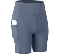 COTOP Short de Sport pour Femmes, Short de Yoga Taille Haute avec 2 Poches Latérales, Leggings Courts pour Femmes pour Yoga Course à Pied Fitness Vélo