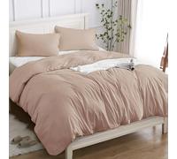 Cotopuro Housse de Couette 100% Coton 2 Personnes 200x200 (2 Taies Oreiller 50x80), Parure Lit de Qualité Supérieure en Coton 150GSM,Doux, Respirant, Hypoallergénique - Rose