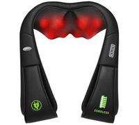 Cotsoco Masseur Cervical Sans Fil, Masseur Dos et Cervicales avec Chaleur, Massage pétrissage des tissus profonds 4D，Appareil de Massage Shiatsu Électrique ur Massager Nuque Cervicales Epaule, Noir