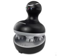 cotsoco masseur de tête électrique, masseur de cuir chevelu IPX7 imperméable à l’eau avec 8 têtes de massage et 4 modes de mmasseur de têteassage, Soulage la fatigue et l'inconfort de la tête（noir）