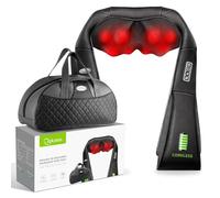 cotsoco Masseur sans fil pour cou et épaules, dispositif de massage shiatsu avec chaleur, portable pour soulager la douleur dans le cou et le dos, massage électrique, cadeaux pour femmes, hommes M861