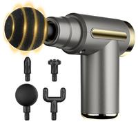 Cotsoco Mini Pistolet de Massage Musculaire, Masseur à percussion musculaire avec 4 têtes de massage, Massage gun pour les jambes, le dos, les épaules et le cou, excellent cadeau