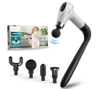 cotsoco Pistolet de massage avec poignée d'extension améliorée, masseur à percussion profonde pour le dos avec 4 têtes de massage et 6 vitesses - Cadeau pour elle et lui