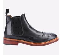 Cotswold Siddington Hommes Cuir Mode Robe Habillée Bottes Chelsea Noir
