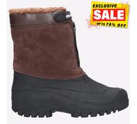 Cotswold Venture Hommes Hiver Imperméable Faux Daim Extérieur Bottes Marron