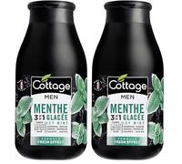 Cottage 3en1 Shampoing Douche pour Hommes Fresh Effect Menthe Glacée 250 ml (Lot de 2)