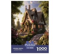 Cottage Confortable à la Campagne Puzzle 1000 Pièces Maison pour Adultes Family Games Décoration Intérieure Jeux Éducatifs Cadeaux d'anniversaire pour Noël Tueur Ennuyeux 38x26cm/1000pcs