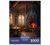 Cottage Confortable Puzzles 1000 Pièces Cadeau Unique Jeu Éduchatif Défi Jouet À De Qualité Supérieure Peinture Art pour Adultes Et Enfants À Partir De 14 Ans 70x50cm/1000pcs