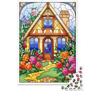 Cottage Conte de fées Puzzles 1000 Pieces Cadeau Unique Cartoon Défi Jouet À De Qualité Supérieure Peinture Art pour Adultes Et Enfants À Partir De 12 Ans 1000pcs (75x50cm)