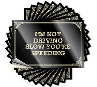 Cottage Core Decorations Autocollant mural amusant durable | I'm Not Driving Slow You're Speeding Fall Autocollant pour football DIY (6 x 9 cm)