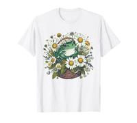 Cottage Core Grenouille dans Un Panier avec Marguerites T-Shirt