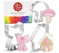 Cottage Core Lot de 3 emporte-pièces fabriqués aux États-Unis par Ann Clark, champignon, nœud, cottage confortable