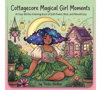 Cottage core Magical Girl Moments: A Cozy Witchy Adult Coloring Book of Soft Power, Rest, and Moonlit Joy