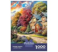 Cottage d' Automne 1000 Pièces Carton Recyclé Cascade Tropicale Puzzle, Entraînement Concentration, Cadeau Personnalisé & Décor Mural 70x50cm/1000pcs