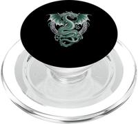 Cottage de Dragon Celtique Fantastique avec nœud Celtique Vert Irlandais Tribal PopSockets PopGrip pour MagSafe