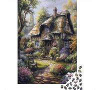 Cottage de Paille Confortable_1 Puzzle 1000 Pièces Adultes intéressant Puzzles 1000 Pièces Défi Jouet Décor À La Maison 52x38cm/1000pcs