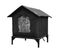 Cottage d'extérieur pour animaux de compagnie - Cabane pour chat résistante aux intempéries, abri de protection portable | Cour terrasse balcon aire de jeux intérieure couchage détente détente confort