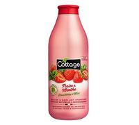 Cottage Douche/Bain Lait Hydratant Fraise/Menthe 97% d'Ingrédients d'Origine Naturelle, 1 Unité