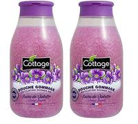 Cottage Douche Gommage Sucre de Violette Grains Exfoliants 100% Naturels (Lot de 2)