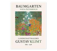 Cottage Garden, Baumgarten Edition Poster de Gustav Klimt 13 x 18 cm Vert Tableaux Décoration murale
