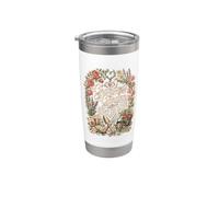 Cottage Garden Couronne florale pour grand-mère Gobelet isotherme en acier inoxydable double paroi