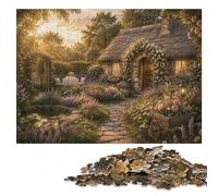 Cottage Garden Path Puzzle en Bois 500 pièces pour Adultes | Cadeau puzzle - présent du Nouvel An avec activité autour de la table.