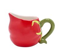 Cottage Garden - Pichet à tomates - Petit pichet à poignée en céramique émaillée rouge - pour boissons froides, jus, thé glacé, limonade, cocktails ou fleurs - H : 9 x l : 13 cm.