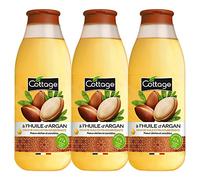 Cottage Gel Douche Huile Extra Nourrissante à l'Huile d'Argan - Lot de 3 * 560ml- 97% d'ingrédients d'origine naturelle- Peaux Sèches/Sensibles