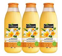 Cottage -Gel douche Huile MONOI - Peaux sèches et sensibles - 97% d'ingrédients d'origine naturelle, lot de 3 * 560ml