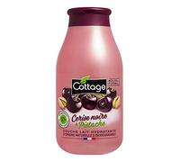 Cottage Gel Douche Lait Hydratant Cerise Noire et Pistache - 97% d'Ingrédients d'Origine Naturelle -250ml