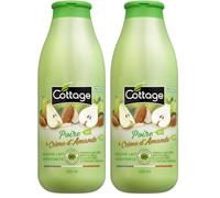 Cottage - Gel Douche Lait Hydratant - Poire BIO & Crème d'Amande BIO - 98% D’Ingrédients D’Origine Naturelle - Flacon 100% d'origine végétale- Fabriqué en France - 550 ml (Lot de 2)