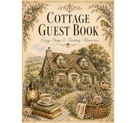 Cottage Guest Book: A Beautifully Fully Illustrated Vacation Rental Guest Book for Visitors to Share Memories, Tips, and Messages