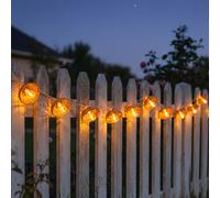 Lumisky Guirlande lumineuse extérieure COTTAGE HYBRID 10 abat-jour blanc chaud 8m solaire/secteur