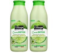 COTTAGE - Shampoing Cure Detox à la Kératine végétale - Cheveux regraissant vite - 97% d'ingrédients d'origine naturelle - Flacon 100% recyclé - 250ml (Lot de 2)