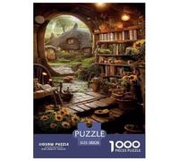 Cottage Style Hobbit Puzzles 1000 Pièces Cadeau Unique Intéressant Jeu Éduchatif Défi Jouet À De Qualité Supérieure Peinture Art pour Adultes Et Enfants À Partir De 14 Ans 38x26cm/1000pcs