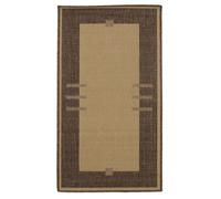 COTTAGE - Tapis réversible motifs vintages aspect sisal 110 x 60 cm Marron
