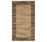 COTTAGE - Tapis réversible motifs vintages aspect sisal 110 x 60 cm Marron/Beige