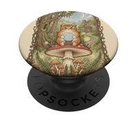 Cottagecore Adorable Champignon en Cristal pour Chat PopSockets PopGrip Adhésif