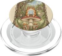 Cottagecore Adorable Champignon en Cristal pour Chat PopSockets PopGrip pour MagSafe