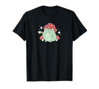 Cottagecore Aesthetic Kawaii Grenouille Buvant du thé T-Shirt