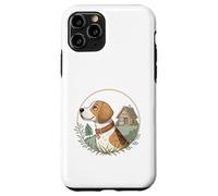 Cottagecore Beagle avec cabane et scène boisée Coque pour iPhone 11 Pro