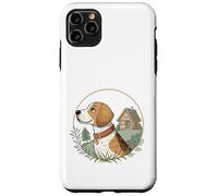 Cottagecore Beagle avec cabane et scène boisée Coque pour iPhone 11 Pro Max